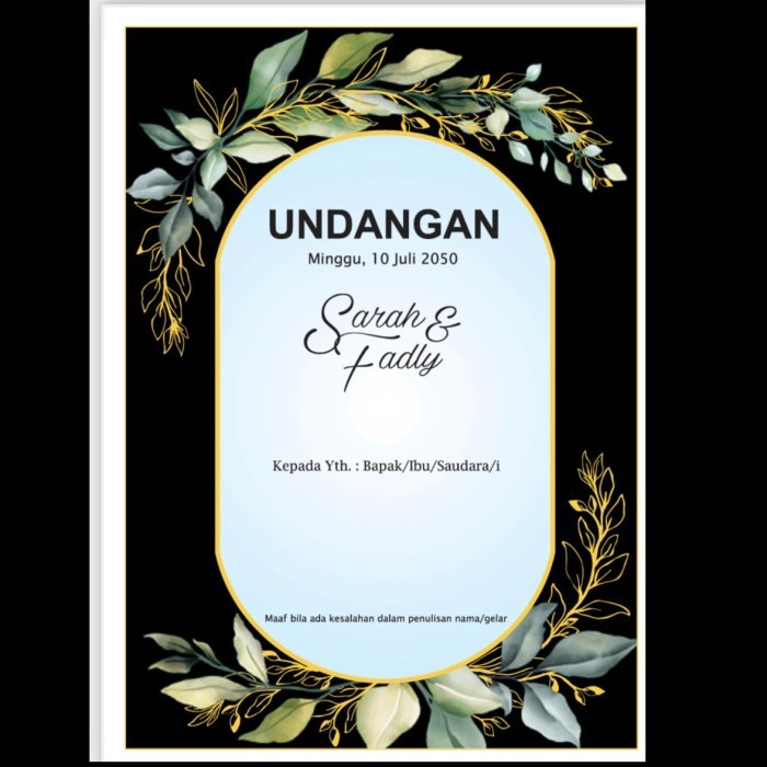 Blangko Undangan Pernikahan ERA BARU / ERBA 2518 COVER