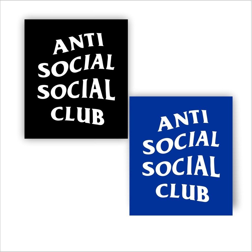 

Stiker Sticker Logo ASSC ANTI SOCIAL CLUB Blue Black White Case PhoneLogo Brand Skate Surf Band Aesthetic Grosir Murah Pop Art Clothing Basic Daily Tumblr Laptop Motor Helm HP Casing Striping Tempel Label Merk Dinding Graftac Vinyl High Quality decal