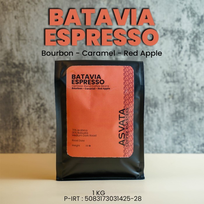 

READY STOCK!!! Biji Kopi Batavia Espresso Blend 1 Kg Arabika Robusta Roasted Beans - Extra Coarse