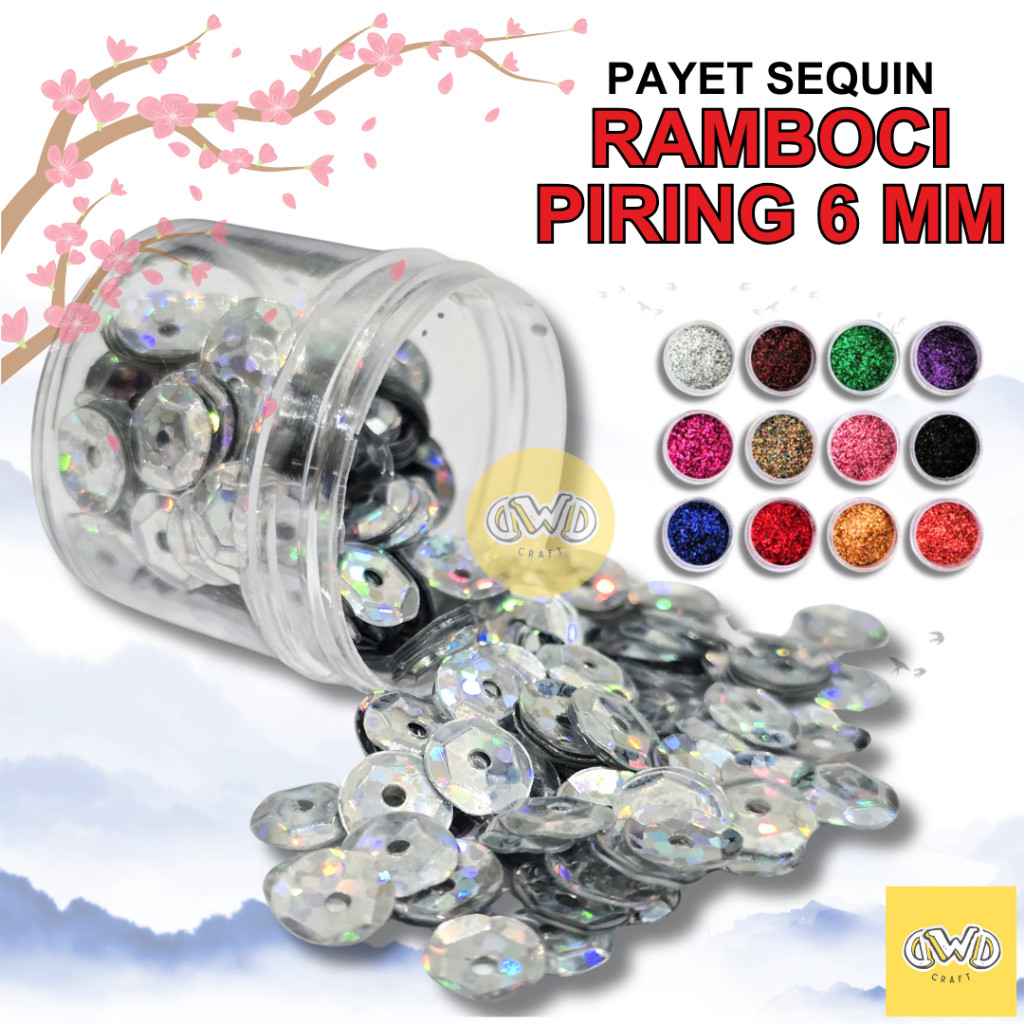 Payet RAMBOCI 6 mm Manik Sequin Piringan 10 ml