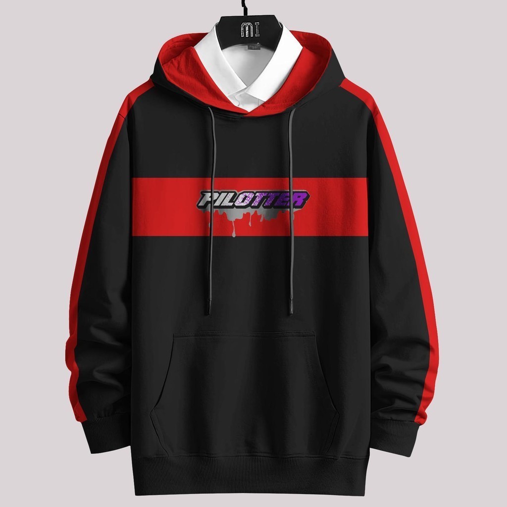 (BAYAR DITEMPAT)JAKET HOODIE PILOTER HIGH QUALITY DISTRO FLEECE UK S.M.L.XL.XXL.XXXL.4XL.5XL Pria Wa