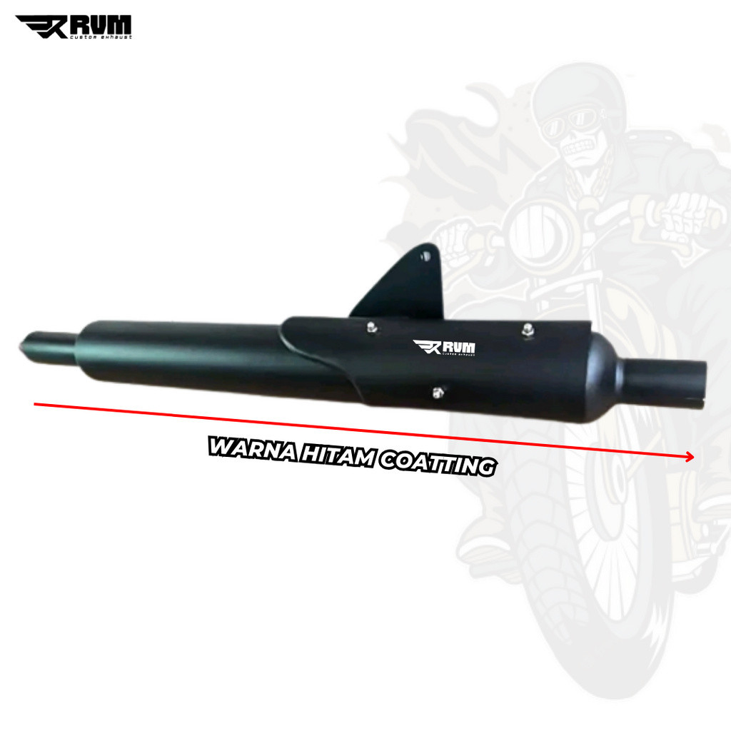 Knalpot Custom Royal Enfield Untuk Kawasaki W175 Fullsystem Blackdoff