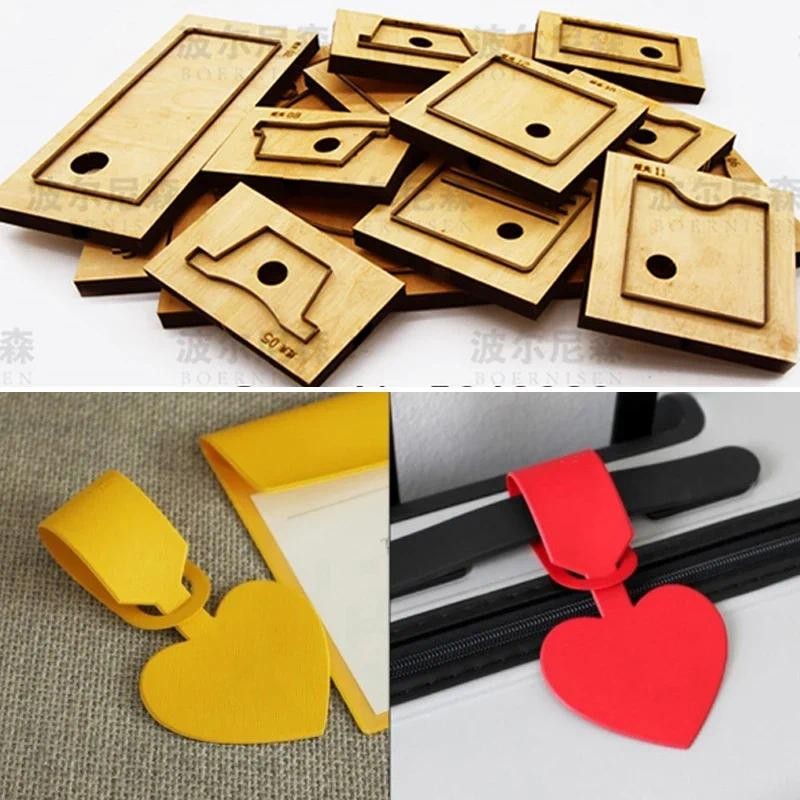 

Japan Steel Blade Rule Die Cut Steel Punch Luggage Tag Cutting Mold Wood Dies Cutter Tool for Leather Crafts 120x85mm