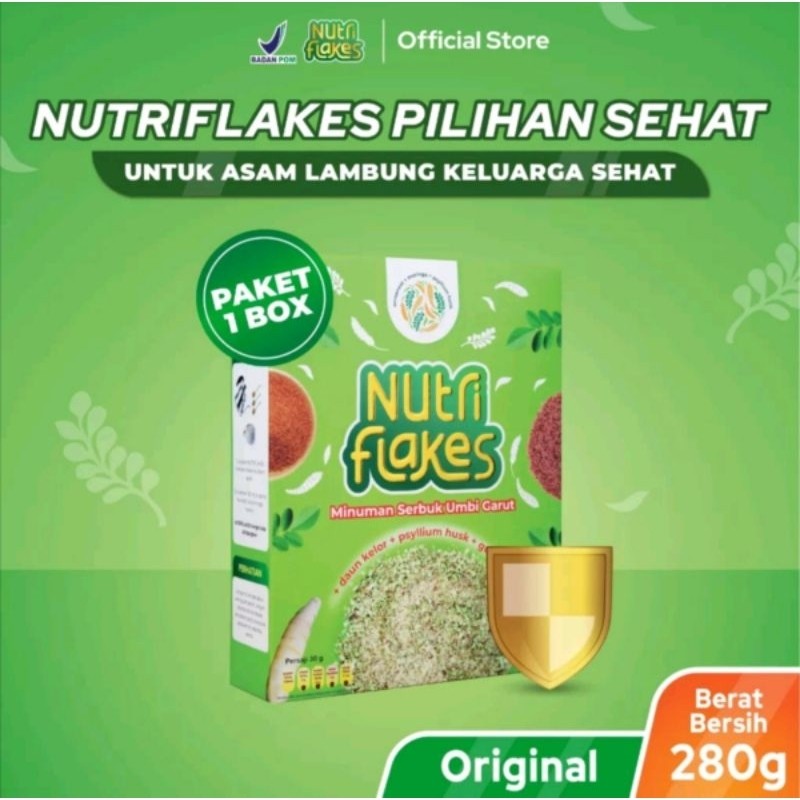 

Nutriflakes sereal umbi Garut atasi maag, Gerd tanpa. efek. samping