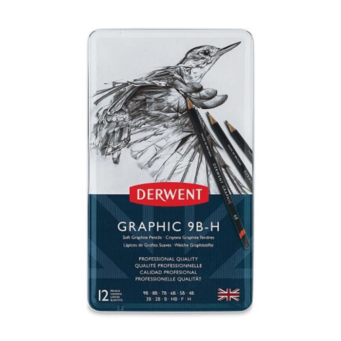 

PRODUK TERLARIS DERWENT Graphic Pencil Set 12 Soft (9B-H)