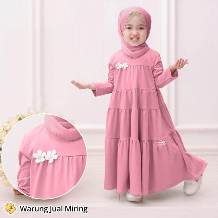 NEW Setelan Gamis & Hijab Anak Perempuan 1-16 Tahun Set Baju Muslim Jilbab Kerudung Bergo Bayi Remaj
