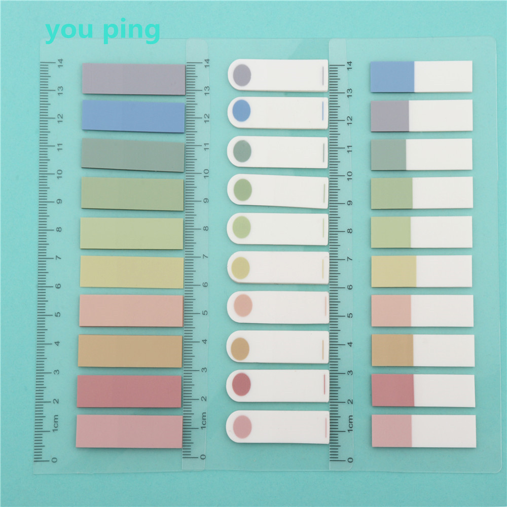 

New Colors 100 /200 Sheets Self Adhesive Memo Pad Sticky Notes Bookmark Point Marker Sticker Paper Office School Supplies