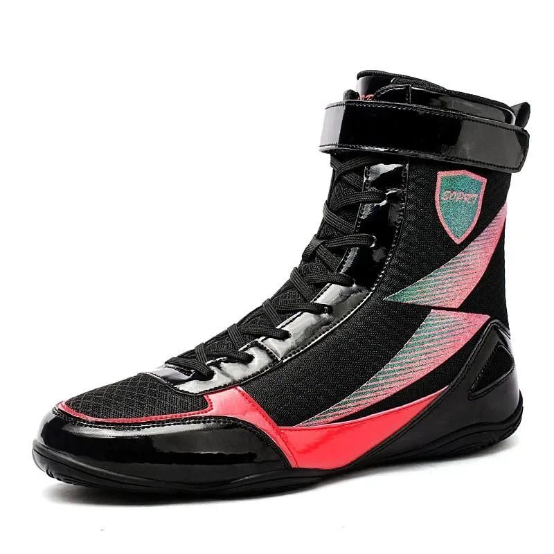 ew men's boxing. Wrestling sports shoes, high top foot protection fencing shoes, squat weightlifting