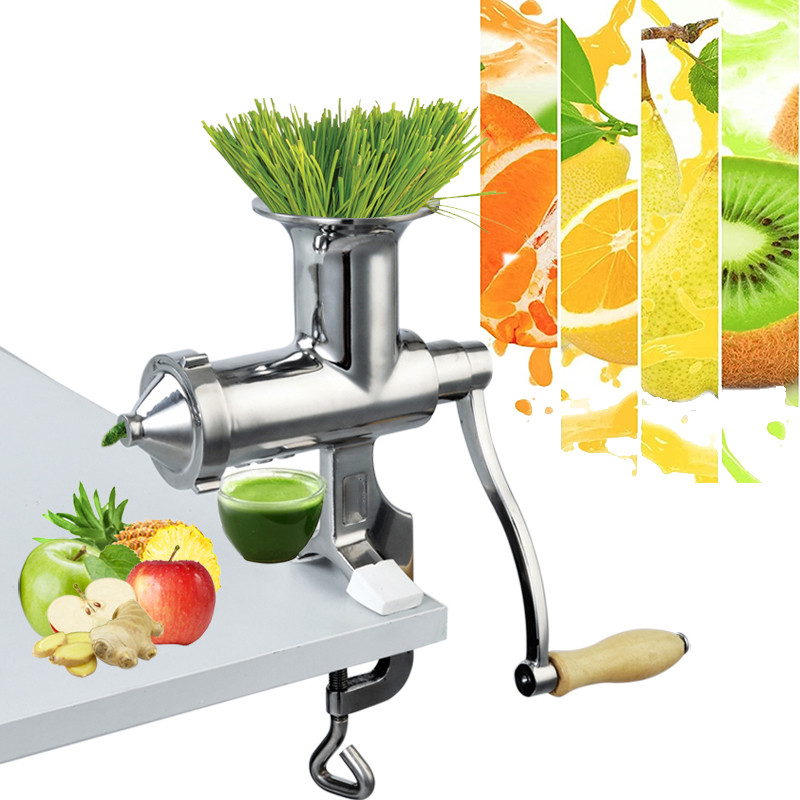 Wheatgrass Juicer Stainless Steel Fruit Wheat Grass Vegetable Orange Juice Press Extractor Juicing M