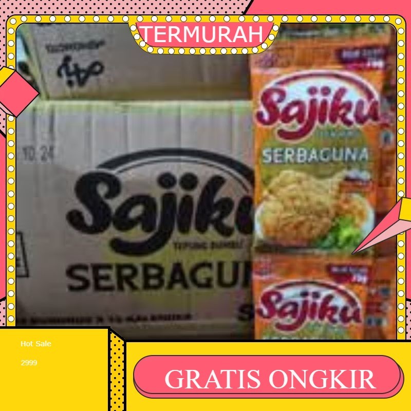 

Sajiku tepung bumbu serbaguna 75g 1 dus isi 12 x 10 renceng