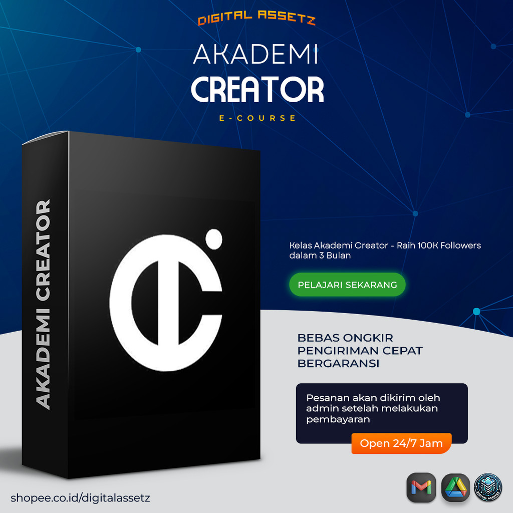 Akademi Creator : Raih 100k Followers Dalam 3 Bulan Tanpa Iklan - E-course Best Seller E-course Akad