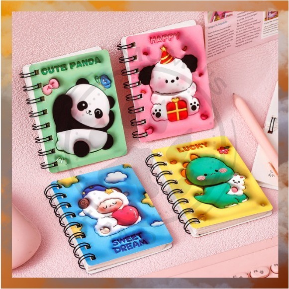 

BUKU TULIS MINI A7 MOTIF 3D KARTUN NOTEBOOK MINI CARTOON MINI BOOK NOTEPAD KARAKTER BUKU TULIS MEMO