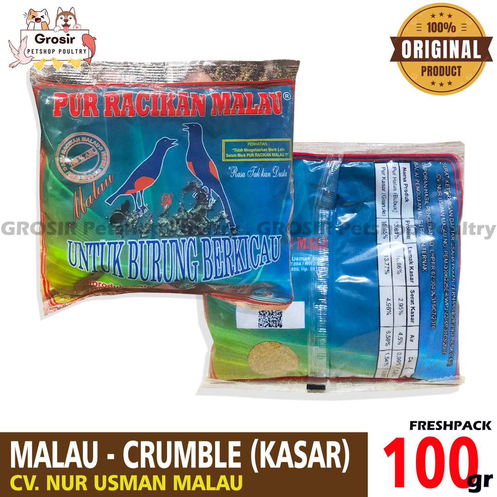 PAKAN BURUNG VOER MALAU KASAR HALUS MAKAN MURAI CUCAK ANIS KACER PUR - KASAR DAN HALUS