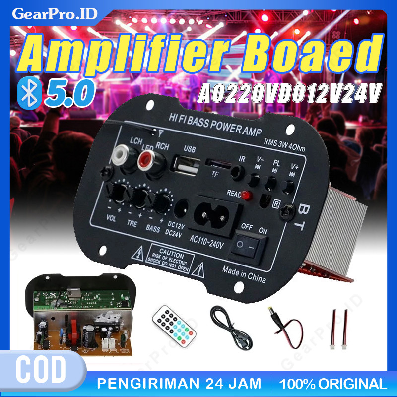 5inci 12V 24V 220V Amplifier Board Audio Mini board audio Amplifier mobil radio Bluetooth USB Radio 