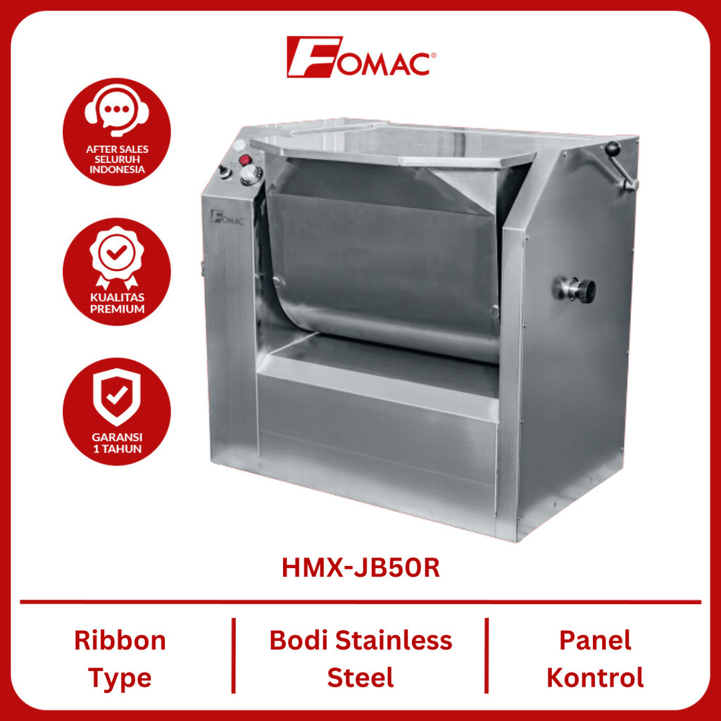 FOMAC Horizontal Mixer Multifungsi HMX-JB50R Mesin Pengaduk Adonan Roti