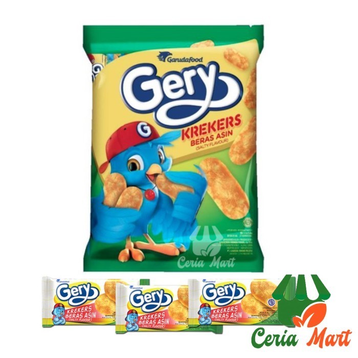 

Rice Crackers Gery 56 gr Krekers Beras Asin isi 10 mini pack