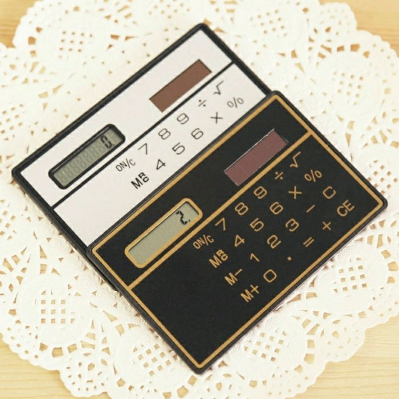 

Ultra Thin Solar Mini Multifunction Card Novelty Calculator Business Card Student Gift