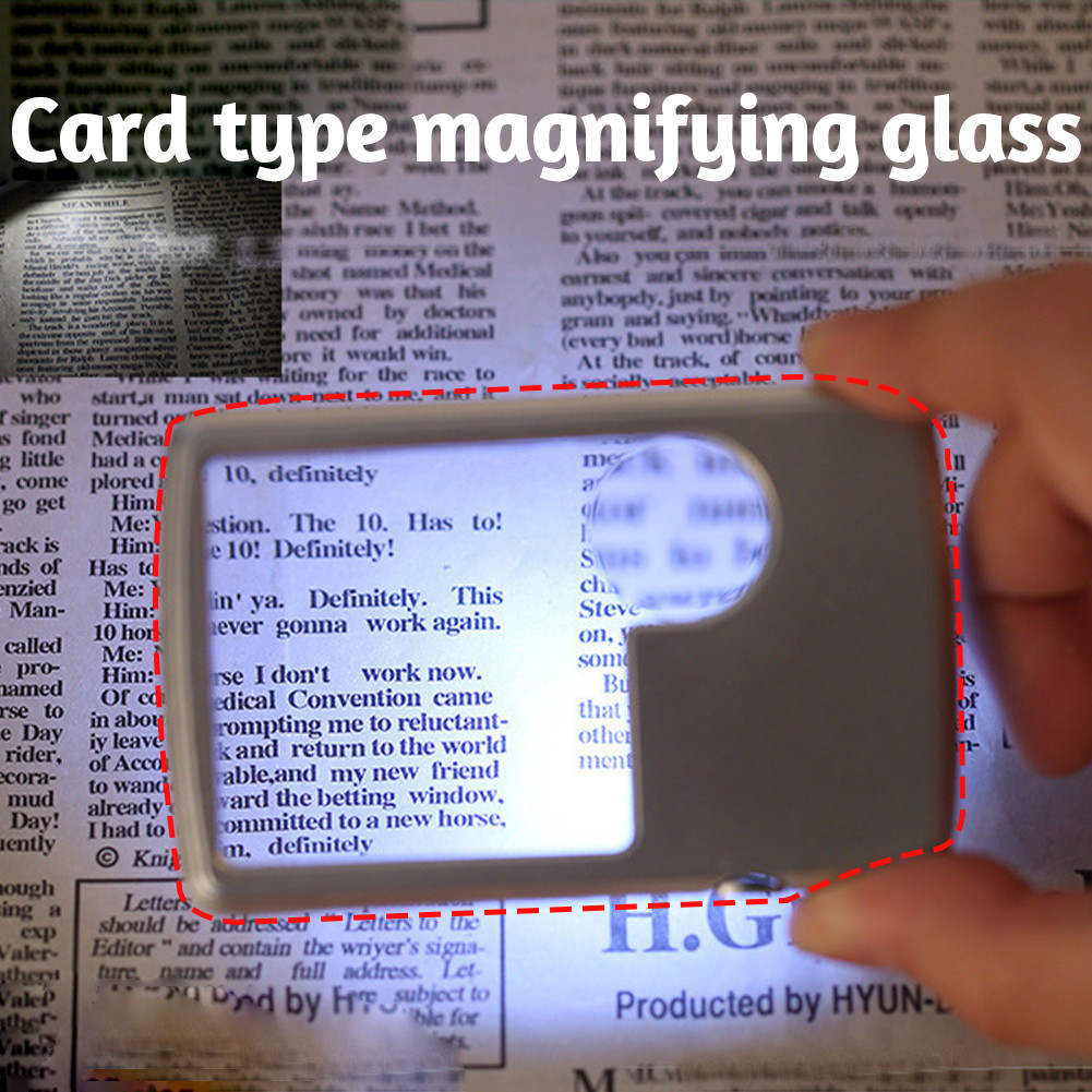 

CKS15 Business Card Magnifier Portable Optical / Kaca Pembesar Lampu LED / Persegi Panjang Ultra