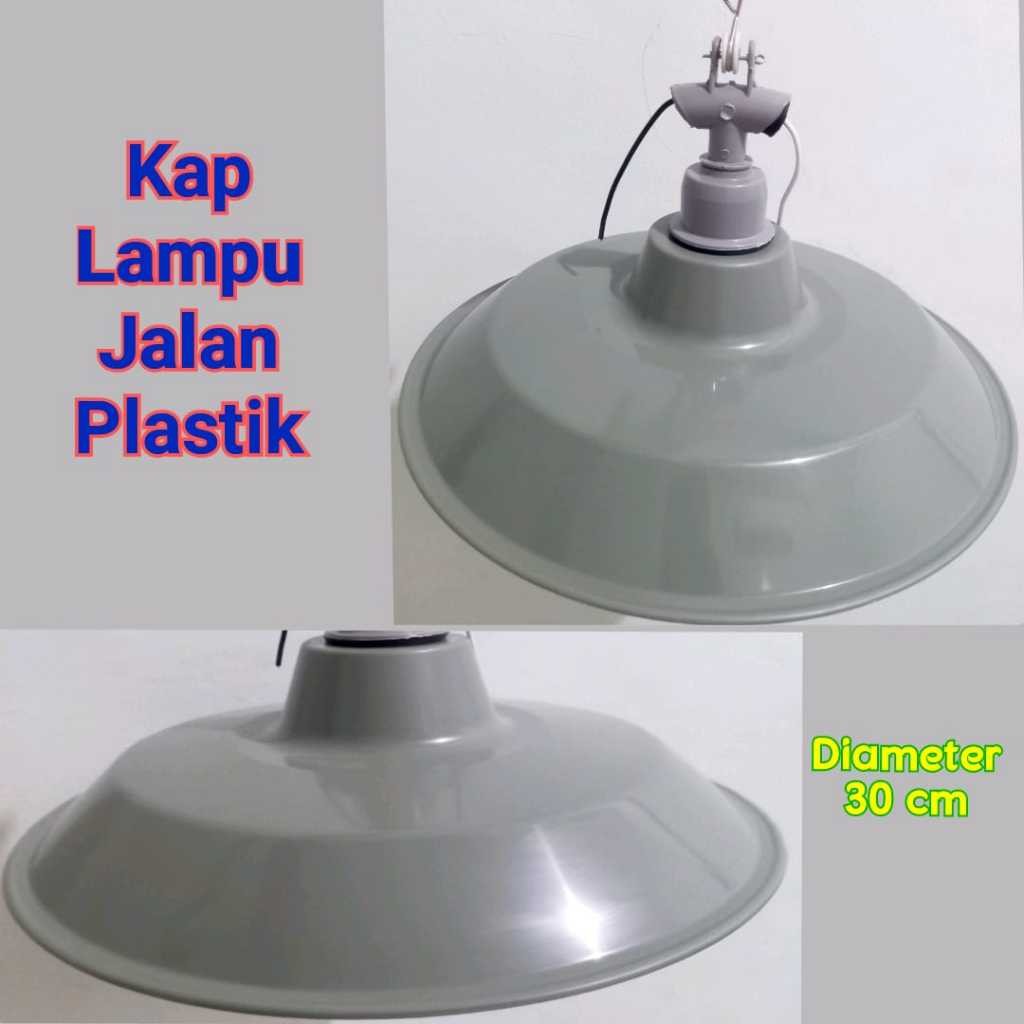 Kap Lampu Jalan Plastik Kap WD PVC E27 31Cm Kap Lampu Anti Karat, Grosir Murah