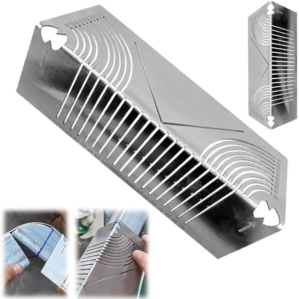 

Precision Angle And Arc Marking Tool, Square Tube And Square Steel 90 ° Ruler Stainless Steel Rounded Square Table Template Tool