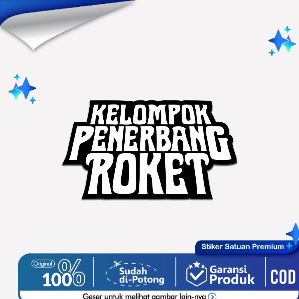 

Stiker Band Indie Kelompok Penerbang Roket Sticker Music Vinyl Glossy