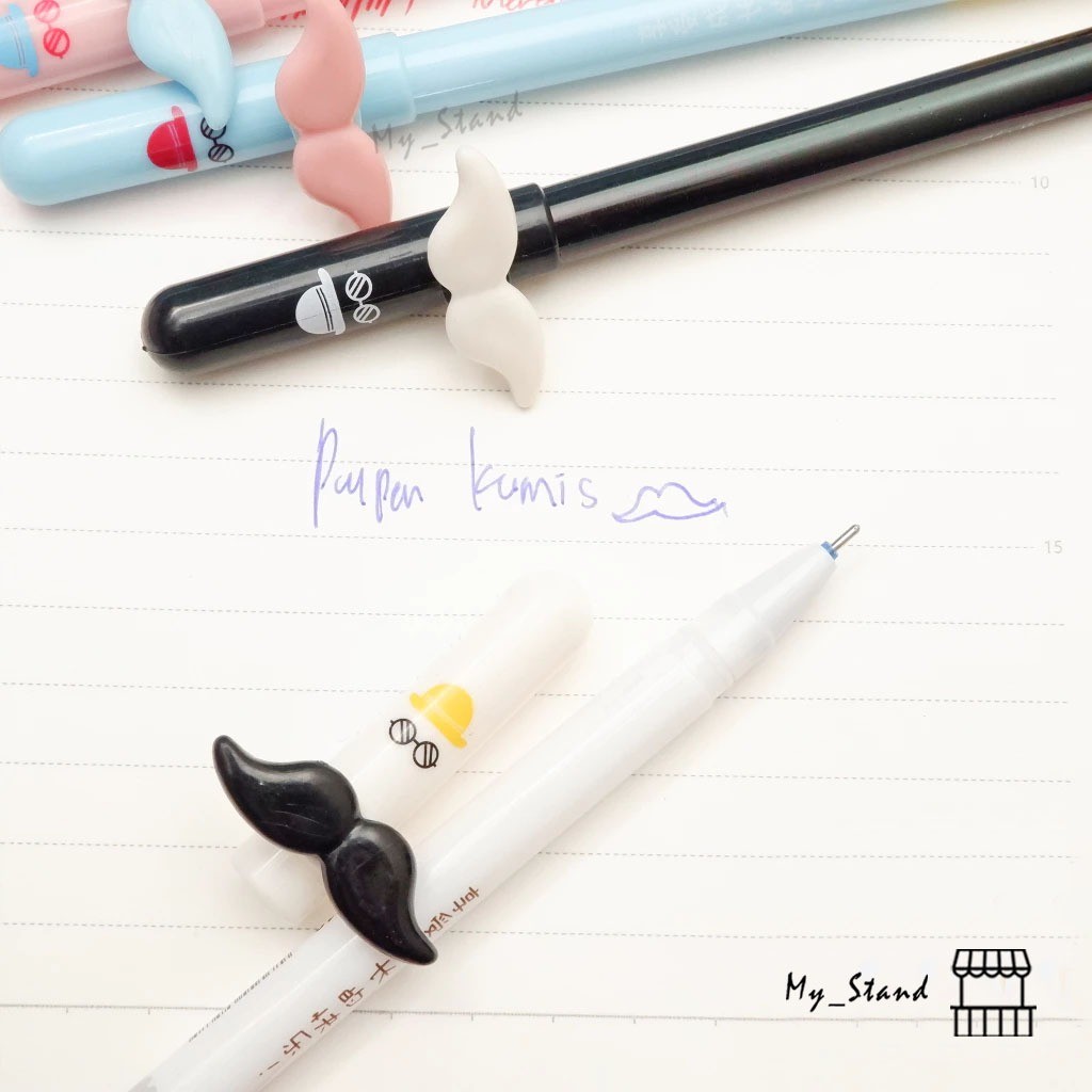 

My_Stand - Pena Gel Hapus Kumis Pulpen Pen Moustache Bolpen Bolpoint Gelpen Tinta Pulpen Bisa Dihapus Eraseable Pen Tinta Hitam termurah alat tulis souvenir hadiah