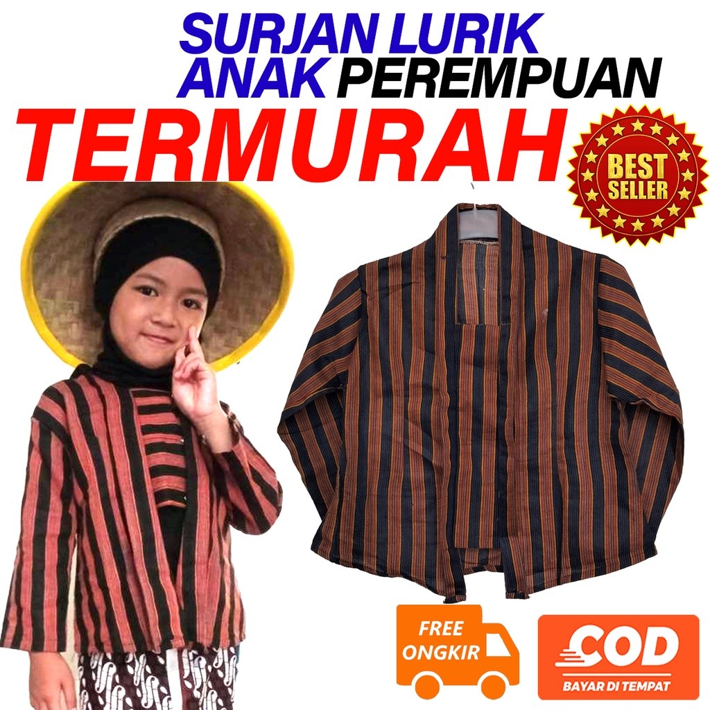 LURIK Kebaya anak perempuan | Lurik wanita | Baju adat anak perempuan | Baju adat jawa | kebaya luri