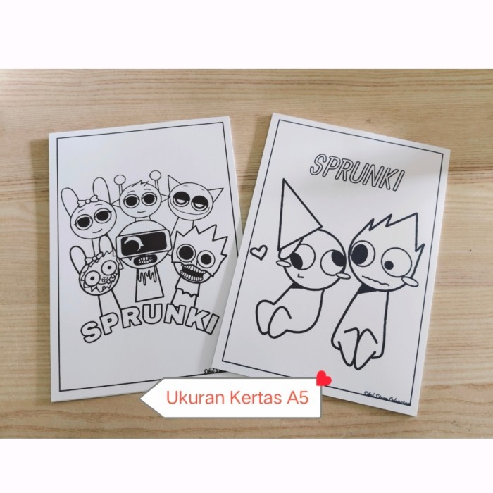 

DAPAT 2 TEMA / Kertas Gambar Mewarnai TEMA SPRUNKI & SPRUNKI V1 (21 Lembar) Kertas Tebal 160gsm