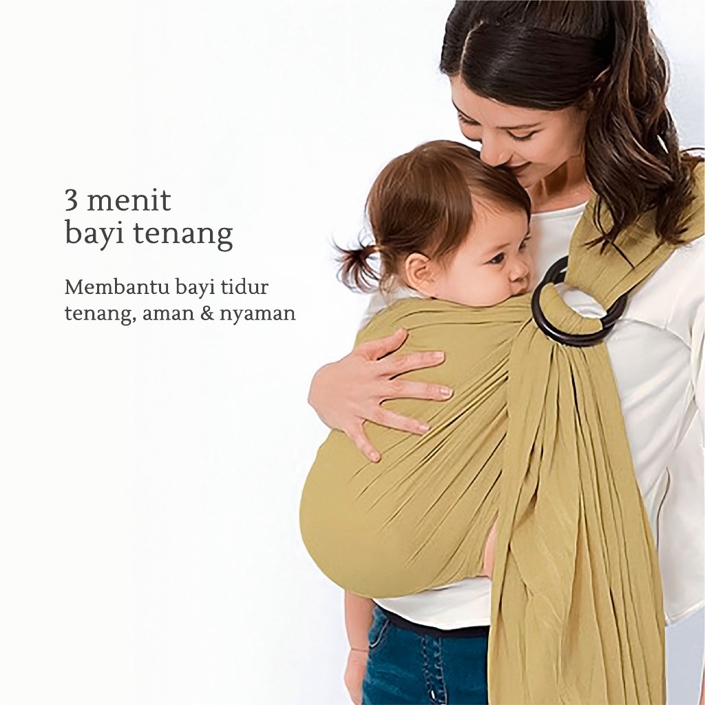 Mamaway / Gendongan Bayi ANTI PEGAL / Tahan 75 Kg, Utk 0-10 Thn / Baby Ring Sling
