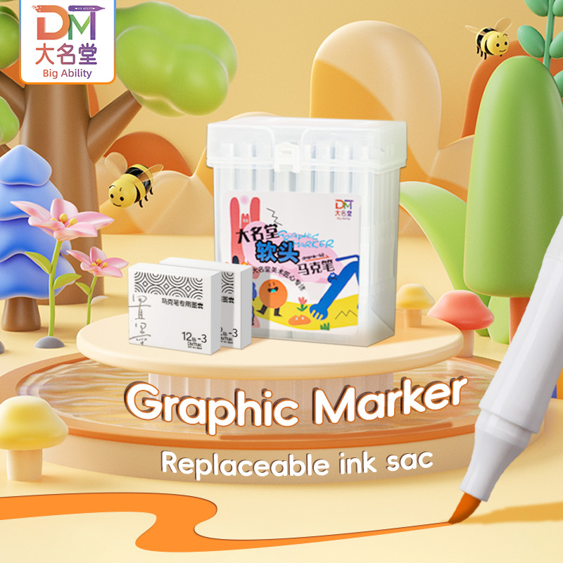 

Big Ability 24/36/48colors Soft Tip Brush Pen Fine Liner Art Markers Pen Oily Marker pens for Drawing Painting Art Supplement