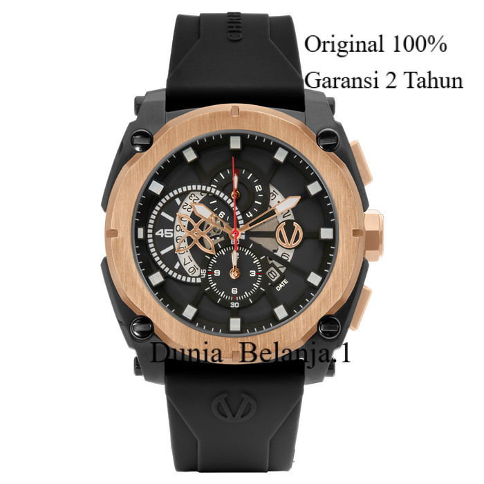 Original 100% Jam Tangan Kasual Pria Christ Verra CV 12201G-38 BLK Garansi Resmi 2 Tahun