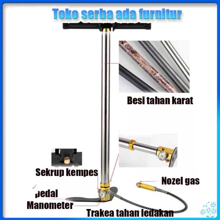 (COD,  ready stock)   6000PSI POMPA PCP STAINLESS STEEL/ 30mpa POMPA PCP MURAH BARACUDA KAKI LIPAT 4