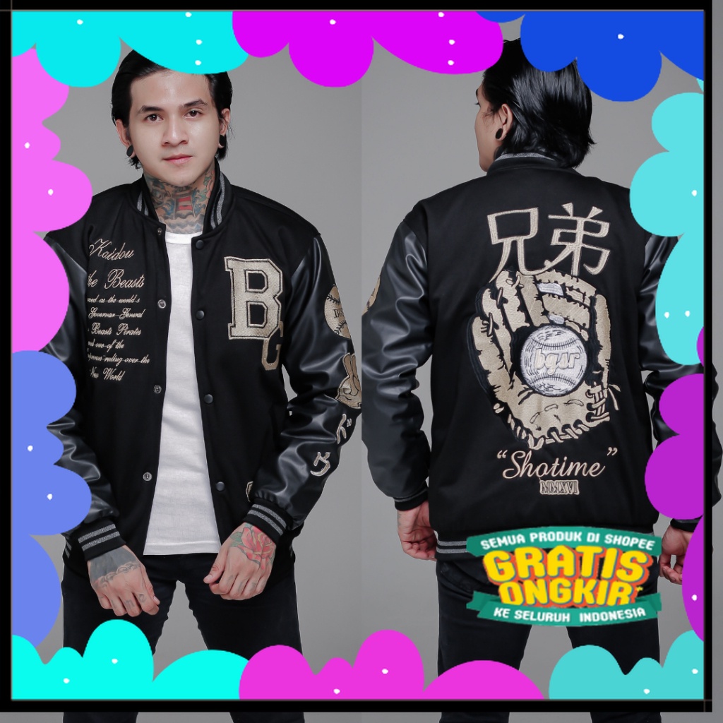 Jaket Baseball Varsity Jacket Kulit Motor JAPAN X-05/ Underground