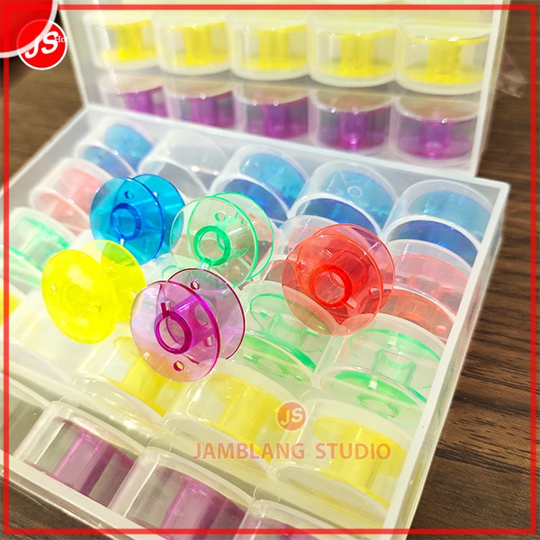 Spull Bobbin Mesin Jahit Portable Bobbins / Spool / Bobbin Plastik Warna
