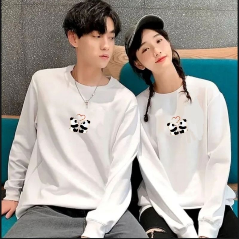 BAJU PASANGAN PANDA PANDA LENGAN PANJANG / KAOS PRIA / KAOS WANITA