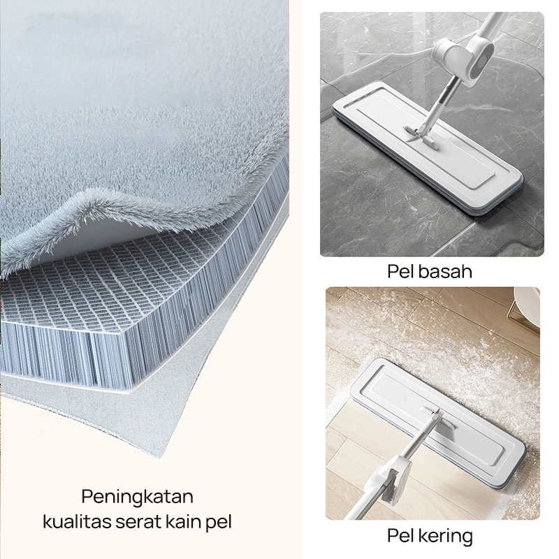 KING Dreams Standing Spray Mop 3in1 Upgradable Alat Pel Semprot Dapat Berdiri Dengan Kain Microfiber