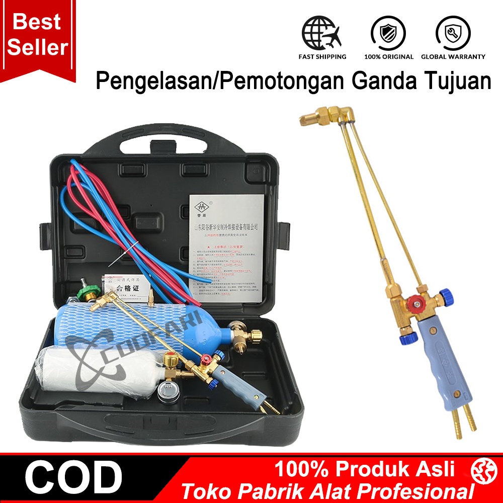 Set Alat Las Portabel 2L / Set Alat Las Oksigen + LPG Portabel Set Alat Las Pemotong dan Pengelasan