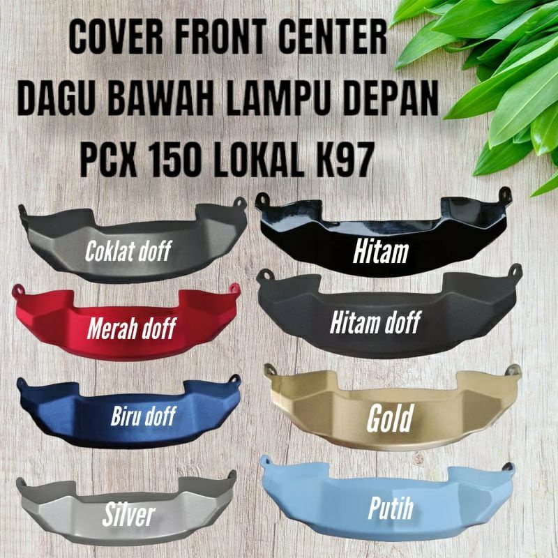 Neo Cover front center dagu bawah lampu depan PCX 150 K97 lokal hitam putih hitam doff biru doff