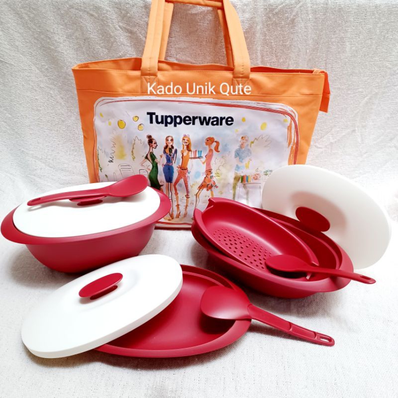 Cherry Blossom Red set by Tupperware