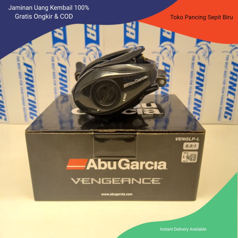 Reel BC Abu Garcia VENGEANCE, Gear Ratio : 6.5:1 | Bearing 5 | Handle Kiri REEL PANCING | GULUNGAN P