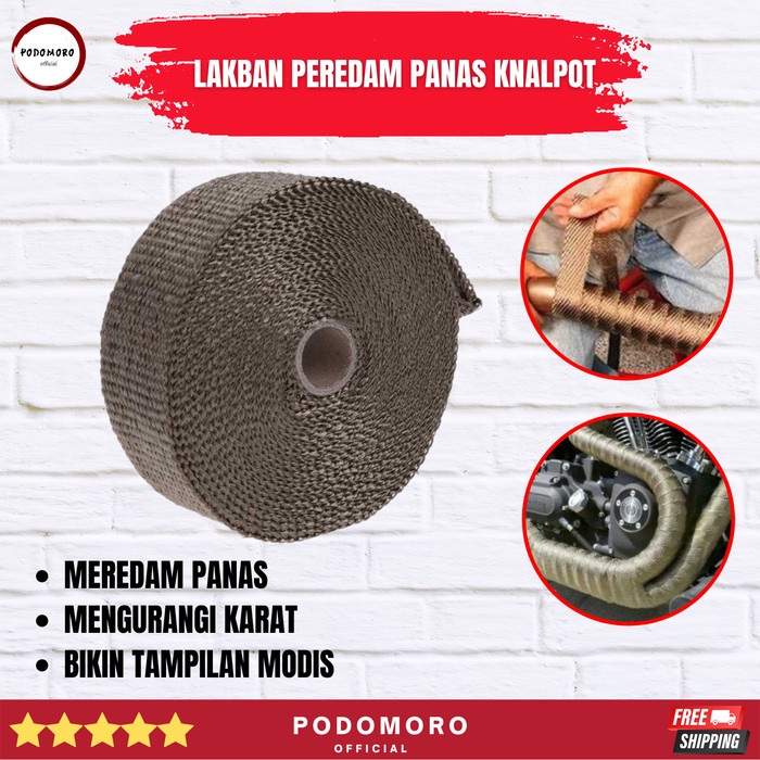 

Isolasi Tape Lakban Peredam Panas Knalpot GEONYIEEK Exhaust Wrap - Hitam