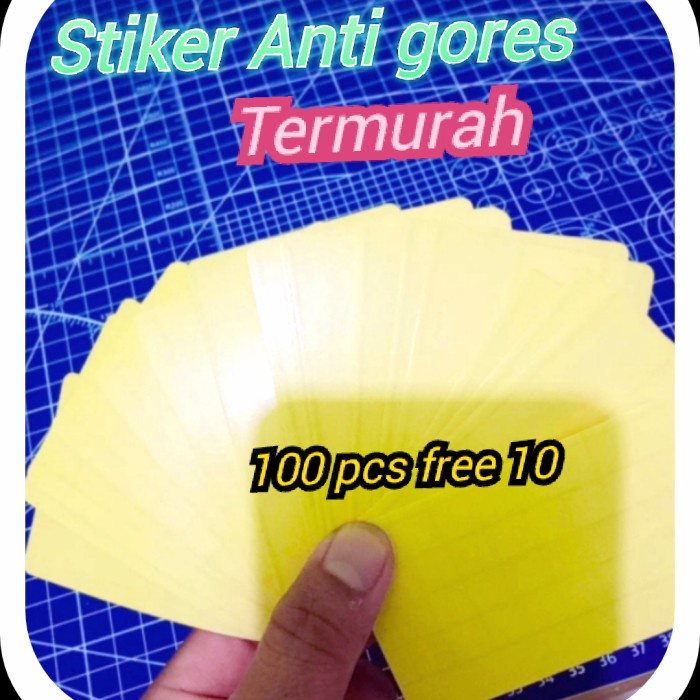 

100 pcs Stiker antigores KTP,kartu-kartu dLL. - doff