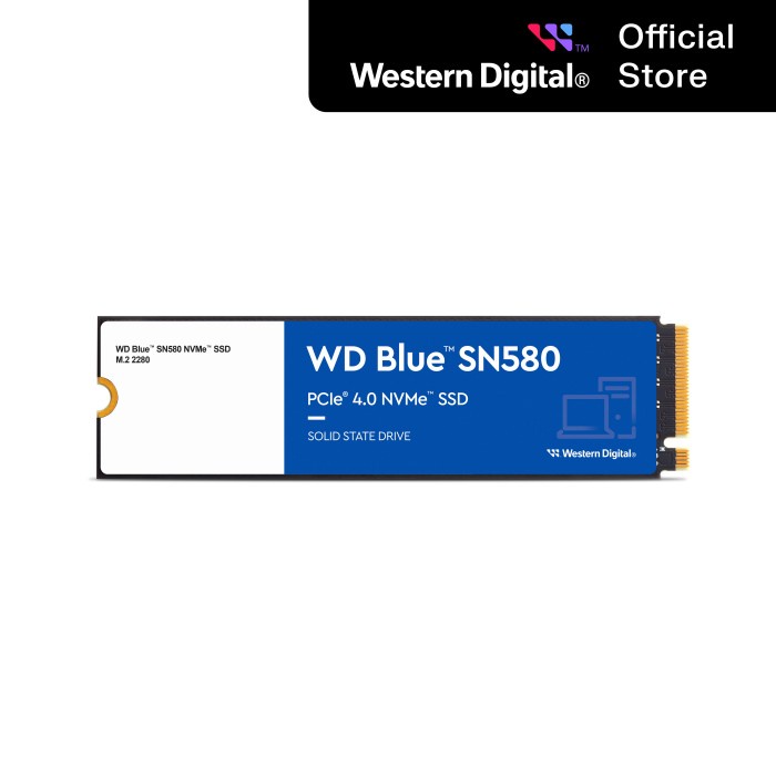 SSD WD Blue SN580 250GB 500GB 1TB 2TB - SSD M.2 NVMe PCIe Gen 4