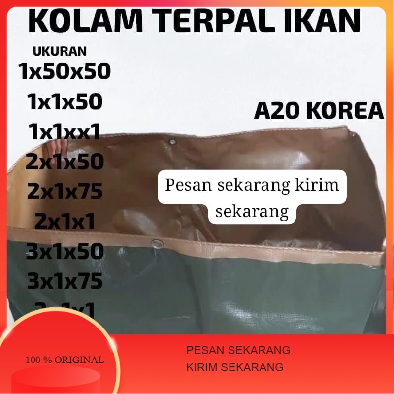 KOLAM TERPAL A20 WARNA ARMY GOLD KUAT DAN TEBAL
