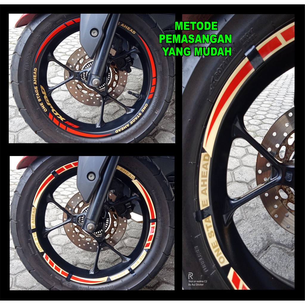 STICKER VELG ³³ YAMAHA FINO 125 DEPAN BELAKANG