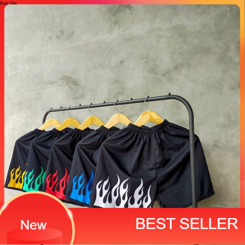 celana pendek kolor pria olahraga harian santai lari futsal voli basket bulu tangkis/ biru telur asi