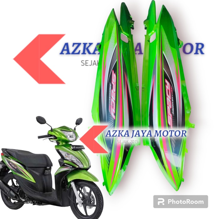 Body Honda Spacy Hijau / body belakang Spacy Hijau Sepasang  - PLUS STRIPING