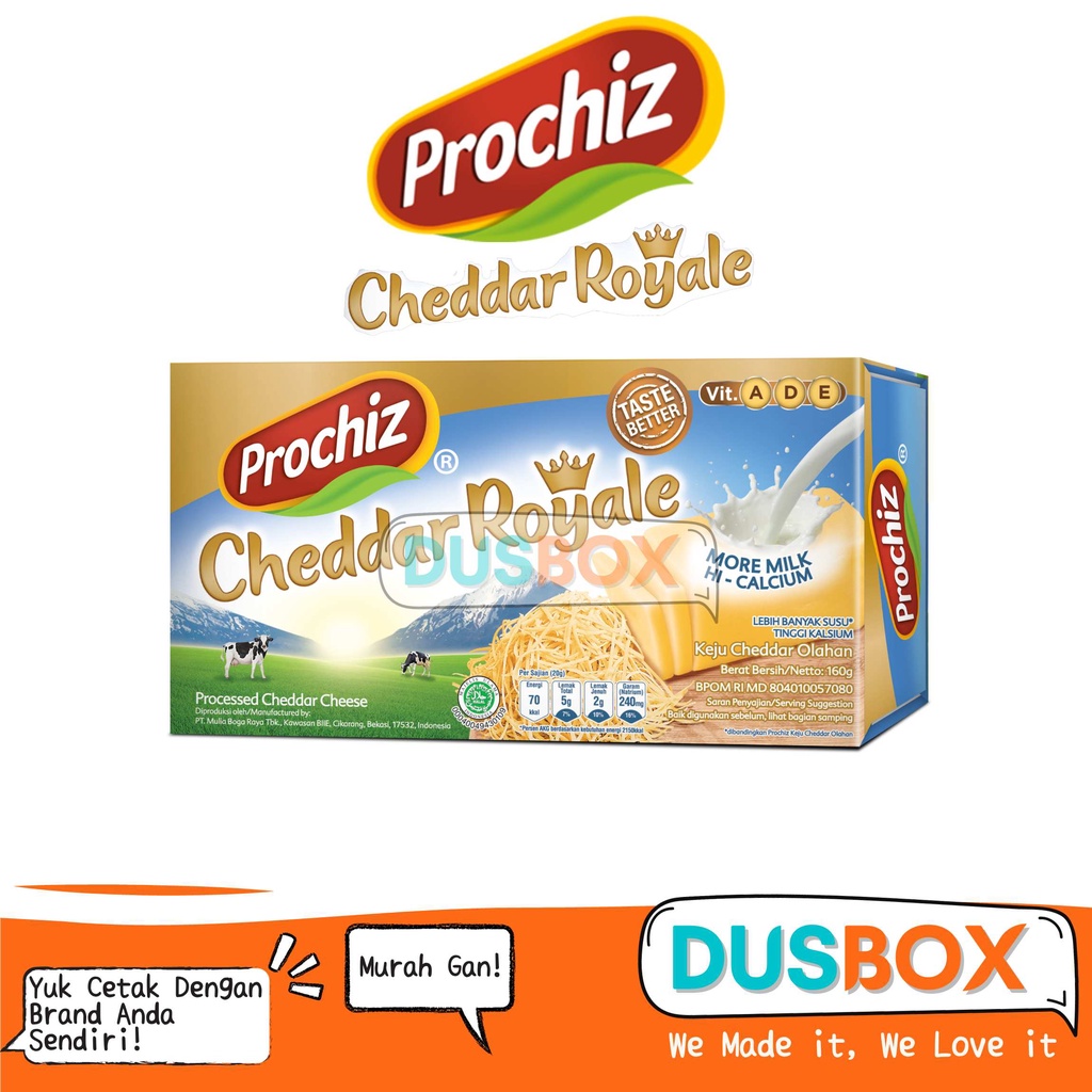 

Prochiz Keju Cheddar Royale 160gr / Keju Cheddar Royale Prochiz / Keju Parut / Keju Serbaguna