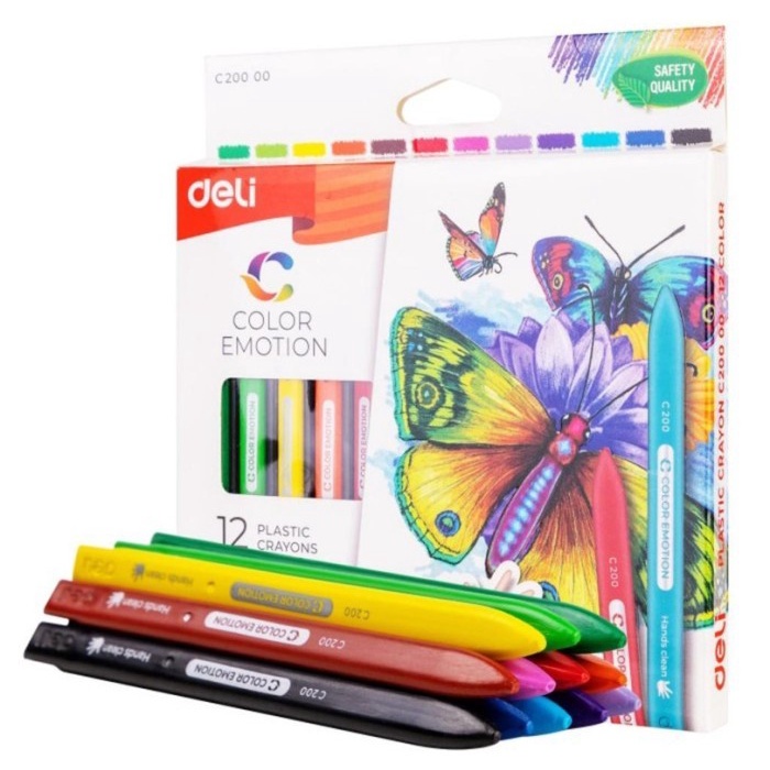 

Deli EC20000 Krayon Plastic 12 Warna - 12C