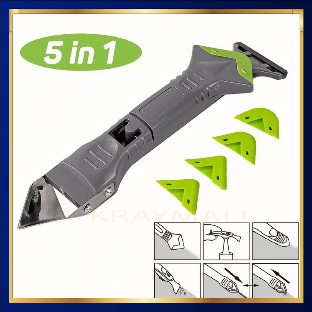 

Set Perapi Lem Silikon Sealant Tool Scraper 5 in 1 - WL105